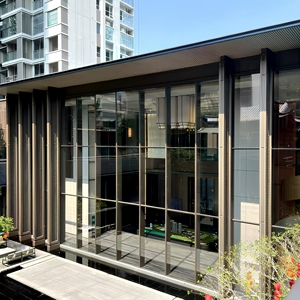 Façade murale en aluminium moderne, revêtement de fenêtre en verre, revêtement extérieur de bâtiment pour villas, hôtels, projets résidentiels - Product Image 4