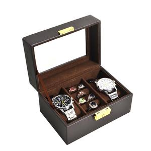 Velvet Window Opening Luxury <b>Watch</b> Storage Box <b>Couple</b> Two Position Display Box 16*11*9cm Cody Brand Can Be Wholesale - Product Image 4