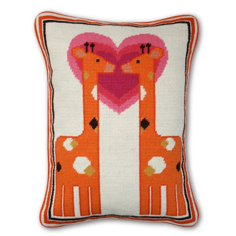 Travesseiro de desenho de animal da girafa, almofada decorativa para venda