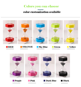 นาฬิกาทรายพลาสติกหลากสีแบบดั้งเดิม ทำด้วยมือ ใช้เวลา 15/30 นาที สำหรับการสอนในห้องเรียน พร้อมดีไซน์เพื่อความปลอดภัย - Product Image 1