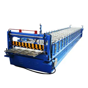 Building material Steel Roof Tile Making Machinery Hydraulic Press Steel Tile Sheet Panel Roll Forming Machine Tool