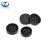 Bouchon ovale en caoutchouc noir, rond, en silicone, avec trou, bouchons d'étanchéité
