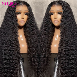 Perruques bouclées vierges brutes non traitées <span class=keywords><strong>en</strong></span> cheveux humains naturels vietnamiens et birmans, avec frontale HD transparente sans colle, cheveux péruviens - Product Image 4