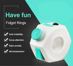 Cubo Antiestrés con Anillo, Juguetes para Aliviar el Estrés, Multifunción, Novedosos, Divertidos, Regalos Antiestrés, Mini Juguete Mágico para Dedos, para Niños - Product Image 3
