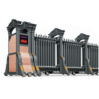 Portail de sécurité électrique rétractable pliable en acier inoxydable résistant aux intempéries pour allée