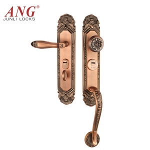ANG Accueil Hôtel Utilisation Anti Indiscrétion Style Européen De Luxe Antique Rouge Bronze Laiton Poignée Serrure De Porte Prix - Product Image 5