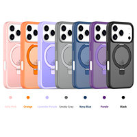 Étui de téléphone magnétique simple avec support arrière pour charge sans fil, en TPU, PC et alliage d'aluminium, épaisseur 2 mm