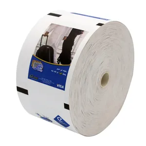 Premium calidad impreso ncr atm uso térmico sensible de rollo de papel
