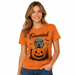 Women Witchy Spooky Season <b>Halloween</b> Graphic T‑Shirt Loose Fit Cotton Crew Neck Short Sleeve <b>Top</b> Fall Festival Outfit - Product Image 1