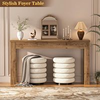 Table console en bois massif, table d'appoint minimaliste pour canapé long, meuble moderne pour entrée, couloir, salon