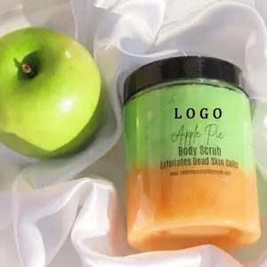 Private Label Apple Pie Body Scrub Natuurlijke Organische Vruchten Extract Verwijder Dode Huidcellen Whitening Body Gezicht Scrub