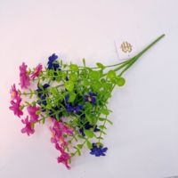 Buket Bunga Daisy Buatan dengan Daun Eucalyptus Bulat, Bunga Liar Palsu Sutra Realistis untuk Dekorasi Bunga Rumah, Taman, dan Pernikahan