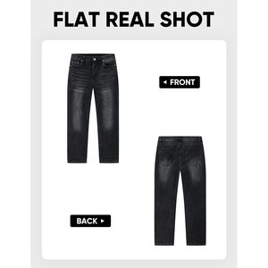 FOXA Jeans Baggy pour Homme, Coupe Droite Extensible, en Denim Décontracté, Ample, Style Streetwear, Coton Mi-lourd Respirant - Product Image 6