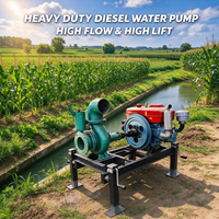 Pompa Air Sentrifugal Diesel 18HP 6 Inci 150mm Outlet Satu Tahap Tekanan Tinggi untuk Irigasi dan Drainase Lahan Pertanian