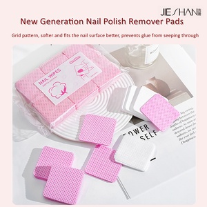 Tampons de <span class=keywords><strong>coton</strong></span> démaquillants pour vernis à ongles OEM avec étui de rangement, carrés roses, sans peluches - Fournitures <span class=keywords><strong>DIY</strong></span> pour nail art - Product Image 3