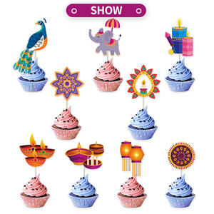 Estilo moderno Diwali Party Cake Decoración Plugin Indian Lantern Festival Modern Cake Toppers - Product Image 4