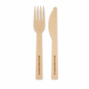 Fabricante de Cubiertos de Bambú con Certificación FSC, Juego de Tenedores, Cucharas y <span class=keywords><strong>Cuchillos</strong></span> Desechables con Logotipo Personalizado para Compradores Globales de Servicios de Alimentación - Product Image 1