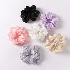 Bandeau en satin de soie tressé de style vintage surdimensionné coréen avec strass, grand scrunchie tendance, accessoire pour cheveux - Product Image 2