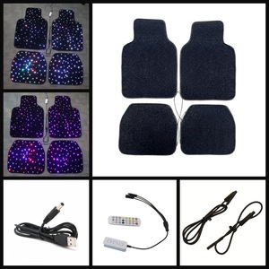 Juego de Alfombrillas Universales para Auto de 4 Piezas, Fibra Starlight, Estilo Ejecutivo para Polo/Civic, Tapetes Modificados de Tela de Poliéster - Product Image 5