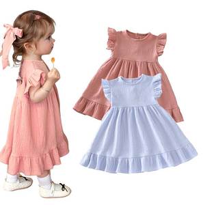 100% cotton hữu cơ bé gái ăn mặc | mềm Muslin công chúa ăn mặc cho trẻ em - Product Image 1