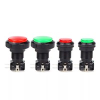 Interrupteur à bouton-poussoir rond convexe 34mm 45mm 15A à réinitialisation automatique 1NO 1NC pour console de jeu Interrupteur à bouton Pièces de distributeur automatique