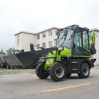 Mini-chargeuse-pelleteuse 4x4 compacte à cabine fermée, prix usine, faible MOQ pour le terrassement agricole