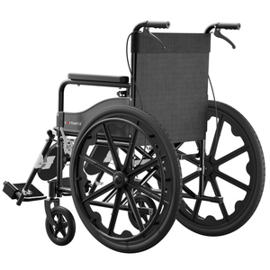 自走式スチール製手動車椅子、粉体塗装フレーム、調節可能なレッグレスト、一体型ホイール、通気性のあるオックスフォードシートクッション-76 - Product Image 3