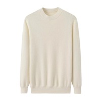 Pull Ras du Cou Homme en Cachemire Doux 100% Personnalisé, Tricot Fin Minimaliste, Essentiel pour l'Automne et l'Hiver – Vente en Gros