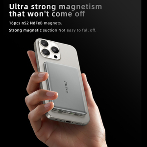 Oem Flat <span class=keywords><strong>Ultra</strong></span> <span class=keywords><strong>Slim</strong></span> Thin Magnetic ngân hàng điện không dây 5000mAh Hợp kim Nhôm xách tay Powerbank cho Iphone - Product Image 3