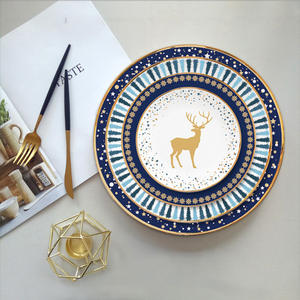Offre Spéciale Noël et Nouvel An : Service de Table en Porcelaine Fine (Bone China) Thème Cerf – Assiettes à Steak, Dessert et Spaghetti - Product Image 2