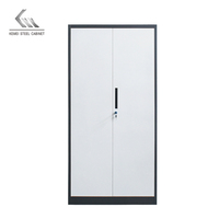 Armoire de rangement de bureau moderne à double porte en acier/métal, design économique, pour dossiers du personnel