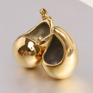 Pendientes de Acero Inoxidable en Forma de Lágrima de 20 mm, Pendientes Largos, Joyería Moderna, Única y Versátil para Mujer - Product Image 3