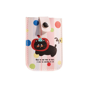 Cartoon Pull Out Card Holder Multi Slot Leather Credit Card Organizer Portable Everyday Use 4 Inch - Product Image 3
