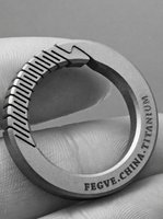 Porte-clés en alliage de titane, pendentif de ceinture, gravure personnalisée pour voitures, boucle fer à cheval pour hommes BIAOPAI TI065