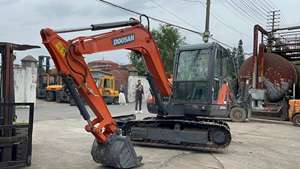Doosan รถขุด DX55มินิมือสองเครื่องยนต์เดิมจาก yanmar ราคาถูกมอเตอร์ก่อสร้างโดยมี Liyuan - Product Image 3