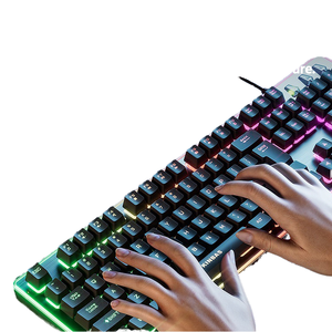 Thiết kế mới hiệu suất cao LED thắp sáng bàn phím không dây cơ khí PC Máy tính chơi Game bàn phím - Product Image 3