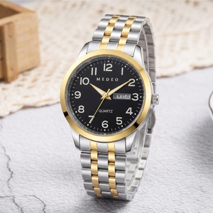 Montre-bracelet classique MEDEO <span class=keywords><strong>de</strong></span> luxe pour homme, personnalisée, à quartz, étanche, style décontracté et tendance, avec aiguilles lumineuses - Product Image 5