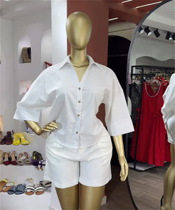 Nuova Camicia da Donna in Denim con Colletto e Maniche a Pipistrello, Stile Fresco e Dolce - Product Image 3