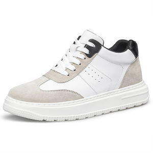 Chaussures décontractées pour hommes de haute qualité, rehaussantes, confortables, en cuir véritable, légères, pour la marche, à semelle épaisse, style sport - Product Image 5