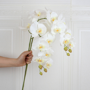Orquídea Phalaenopsis Artificial de Tacto Real, Flor de Látex con Tallo Largo, Arreglo Floral Hecho a Mano para Decoración de Bodas y Hogar - Product Image 3