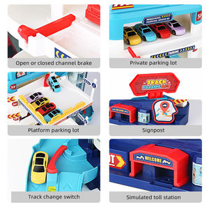 Samtoycn Véhicules électriques à enroulement sur escalier avec station d'arrêt, circuit de 3 étages, parking urbain, jouets pour enfants - Product Image 4