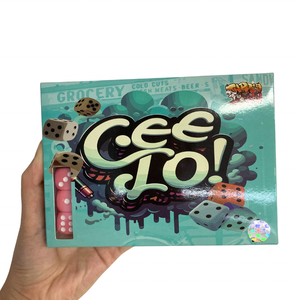 Prend uniquement en charge l'impression personnalisée 3.5G Flower Candy Gummy Mylar Bags avec boîtes Custom Bubble Inner avec Game Dice - Product Image 1