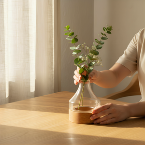 Vaso in Vetro Creativo a Forma <span class=keywords><strong>di</strong></span> Tronco, Vaso Idroponico da Tavolo, Ornamento Durevole per Composizioni Floreali in Soggiorno, Decorazione per la Casa - Product Image 3