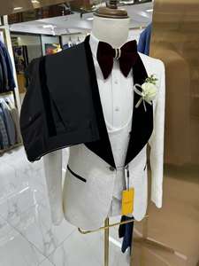 Traje De Hombre Para Boda <span class=keywords><strong>italien</strong></span> blanc marié dernier design De costume formel hommes costumes d'affaires - Product Image 3