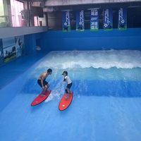 Simulateur de surf en eau profonde Surfstage, vagues réglables, construction en acier inoxydable, PVC, mousse EPS, modèle écologique et durable