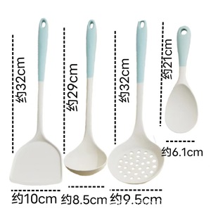 <b>Silicone</b> Spatula Set 3 Pieces Food Grade Heat Resistant Non Stick Cooking <b>Tools</b> For Kitchen Use - Product Image 5