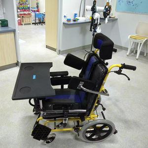 Silla de Ruedas portátil para niños, asiento ligero y plegable, con superficie transpirable, con paleta cerebral - Product Image 2