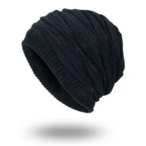 Inverno caldo donna uomo cappello Slouch Baggy cappelli Solid Beanie Ski lavorato a maglia berretto spesso vendite calde