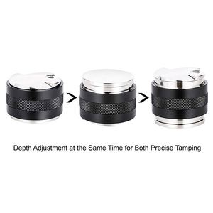 Accesorios para Cafetera: Tamper Nivelador y Distribuidor de Café con Profundidad Ajustable de 51/53/58 mm - Product Image 2
