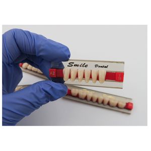 Dentiera dentale in resina sintetica a 3 strati in acrilico con denti finti bocca piena - Product Image 5